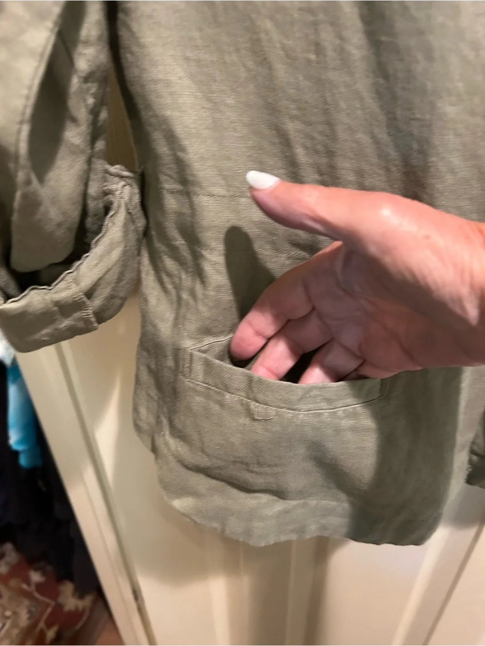 Cynthia Rowley Olive Utility Drawstring Waist Jacket Size M